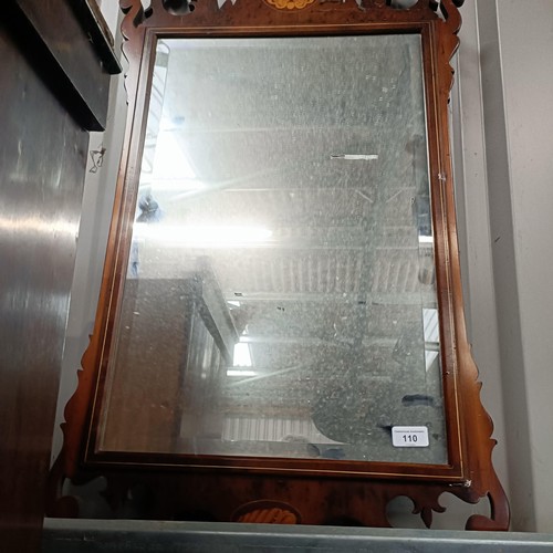 110 - A George III style fret framed mirror, 85 x 38 cmPlease note collection is from TA9 4LJ only on 22nd... 