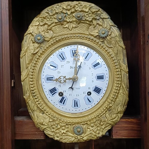 113 - A French longcase clock, Dufour, in a walnut case, 212 cm highPlease note collection is from TA9 4LJ... 