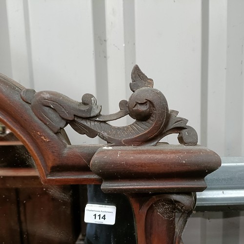 114 - A walnut credenza, with a raised mirrored back, 160 cm widePlease note collection is from TA9 4LJ on... 