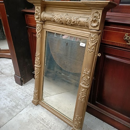 117 - A gilt framed overmantle mirror, 100 x 69 cmPlease note collection is from TA9 4LJ only on 22nd, 23r... 