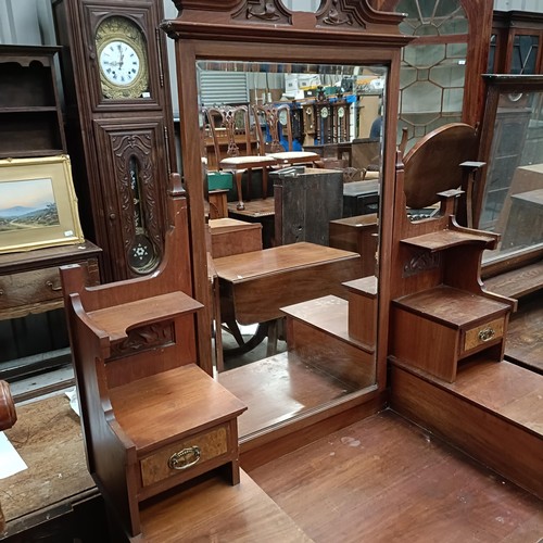 130 - An early 20th century walnut dressing chest, 103 cm widePlease note collection is from TA9 4LJ only ... 