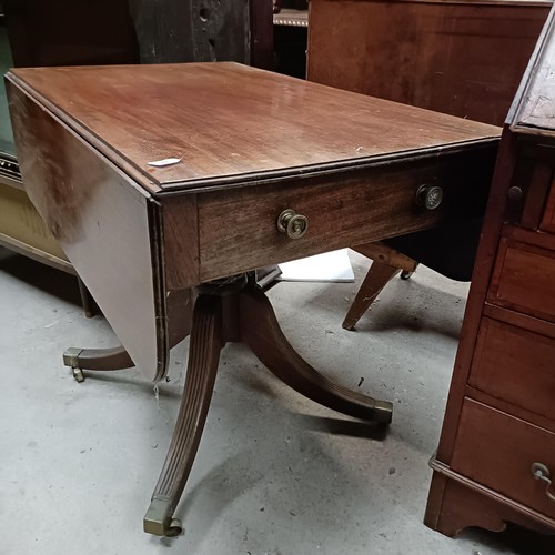 146 - A mahogany pembroke table, 90 cm widePlease note collection is from TA9 4LJ only on 22nd, 23rd, 24th... 