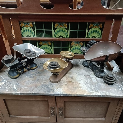 149 - A set of kitchen scales, and two others (3)Please note collection is from TA9 4LJ only on 22nd, 23rd... 