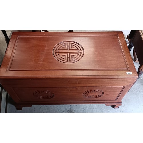 239 - A Chinese camphorwood trunk, 102 cm widePlease note collection is from TA9 4LJ only on 22nd, 23rd, 2... 