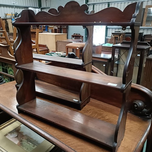 150 - A pair of mahogany wall shelves, 70 x 68 cmPlease note collection is from TA9 4LJ only on 22nd, 23rd... 