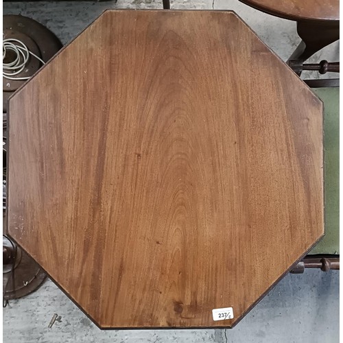 237 - A walnut lamp table, 61 cm wide, a demi-lune table, and a piano stool (3)Please note collection is f... 