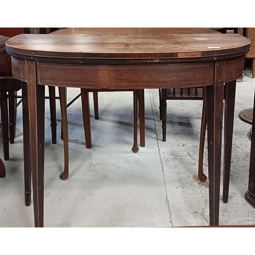 231 - A mahogany folding card table, 31 cm widePlease note collection is from TA9 4LJ only on 22nd, 23rd, ... 