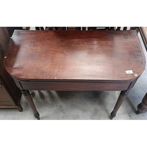 200 - A mahogany folding card table, 92 cm widePlease note collection is from TA9 4LJ only on 22nd, 23rd, ... 