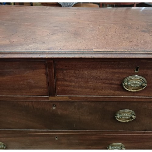 189 - A mahogany chest, with two short and three long drawers, 110 cm widePlease note collection is from T... 