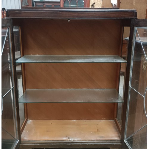 186 - An Art Deco glazed bookcase, 89 cm widePlease note collection is from TA9 4LJ only on 22nd, 23rd, 24... 