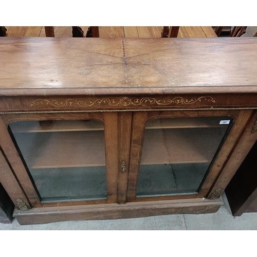 184 - A Victorian inlaid walnut pier cabinet, with gilt metal mounts, 120 cm widePlease note collection is... 