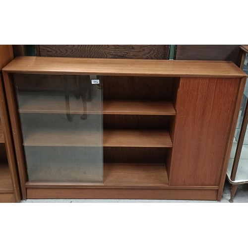 180 - A Gibbs teak display cabinet, 60 cm wide, and another, 120cm widePlease note collection is from TA9 ... 