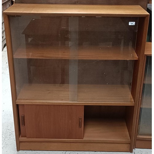 180 - A Gibbs teak display cabinet, 60 cm wide, and another, 120cm widePlease note collection is from TA9 ... 