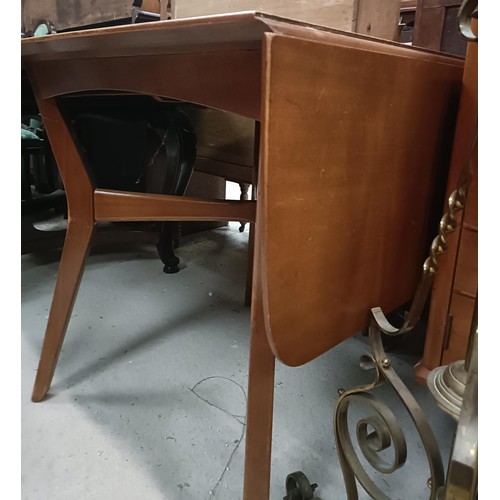 162 - A teak sideboard, with two drawers and two cupboard doors, matching table and four chairsPlease note... 