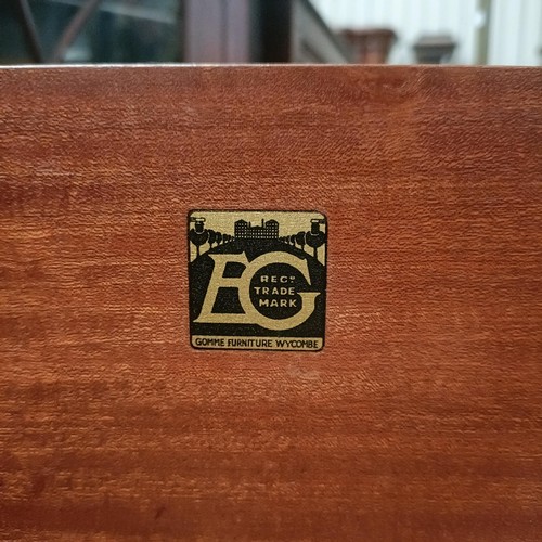 162 - A teak sideboard, with two drawers and two cupboard doors, matching table and four chairsPlease note... 