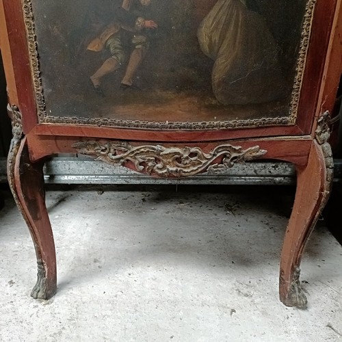 170 - An early 20th century French Vernis Martin style cabinet, with a glazed and painted single door and ... 