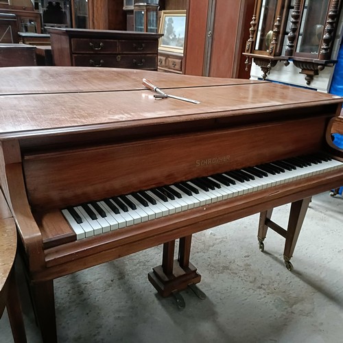 225 - A Schrother baby grand piano, in a mahogany case, 145 cm wide, Ivory Exemption ref WRYY5S2APlease no... 