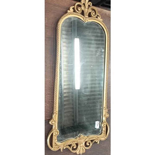 191 - A gilt framed oval mirror, 70 x 44 cm, and two other mirrors (3)Please note collection is from TA9 4... 