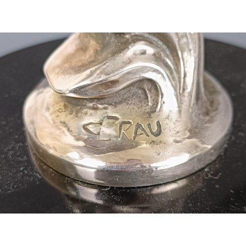 122 - A Rampant Lion mascot, by the Continental sculptor Casimir Brau (signed C Brau to the base area), ni... 