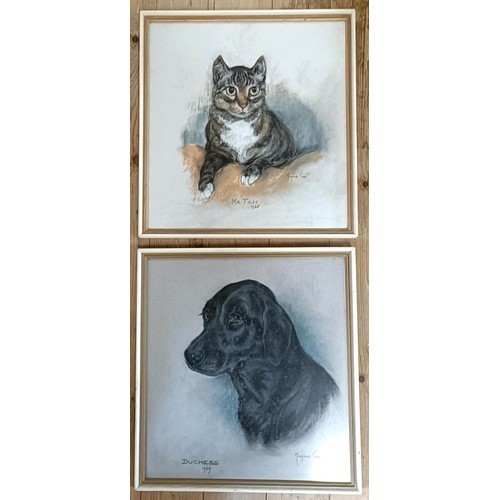 1204 - Marjorie Cox, Wink, Winzig, and Gretel, signed, pastel, 44 x 53 cm, Li Fellas Phoenix, pastel, signe... 