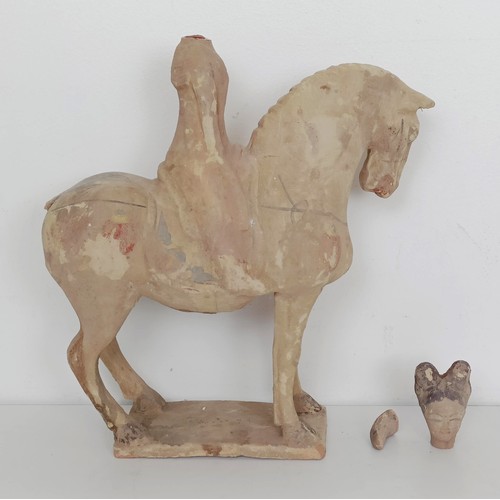 920 - A Chinese Tang style horse and rider, and ginger jar (2)