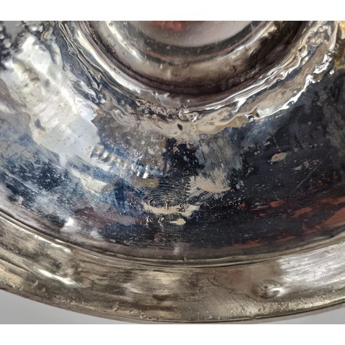 18 - A Victorian silver ewer, in the Russian taste, with engraved decoration and presentation inscription...