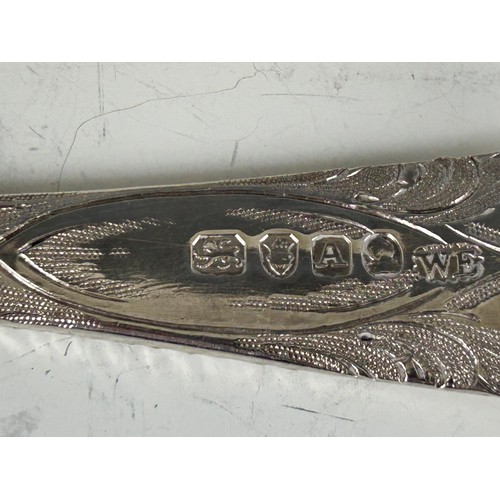 61 - A pair of silver berry spoons, (2)