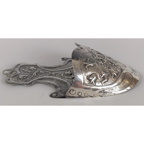 104 - A Edward VII unusual churchwardens silver holder, monogrammed, London 1906, 16 cm high