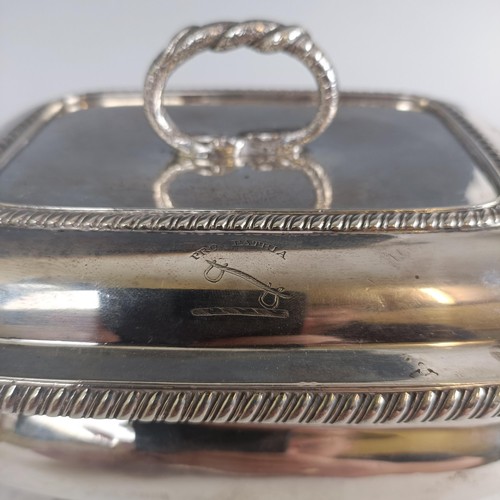 115 - A pair of George III silver tureens and covers, with lions mask handles, on four paw feet, Edinburgh... 