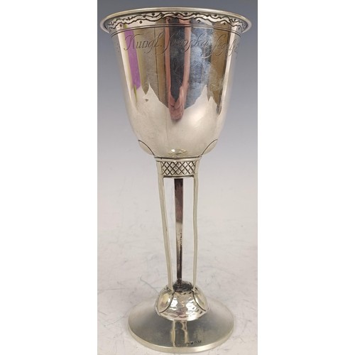 117 - An Anderson silver coloured metal goblet, engraved 'Kungl. fuenska segelsjallskapets kappsegling 19 ... 