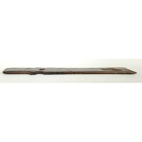 987 - A Chinese russet jade blade, 40 cm wide