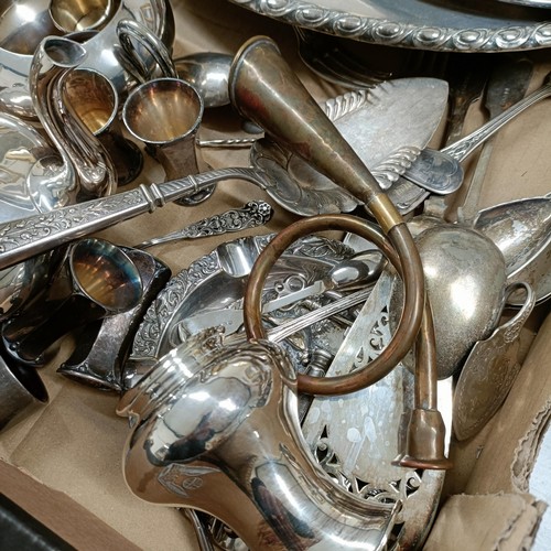 10 - Assorted silver plate (box)...