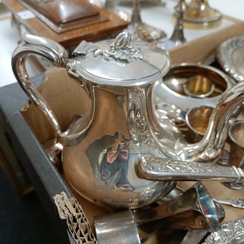 10 - Assorted silver plate (box)...