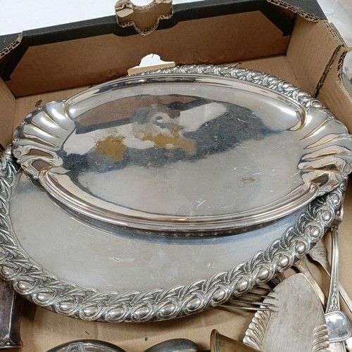 10 - Assorted silver plate (box)...