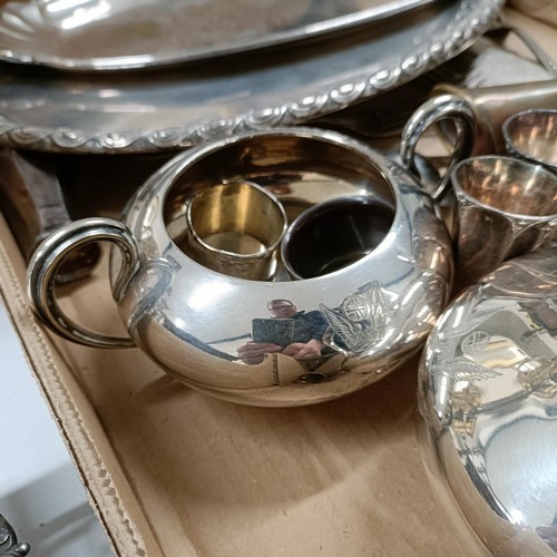 10 - Assorted silver plate (box)...