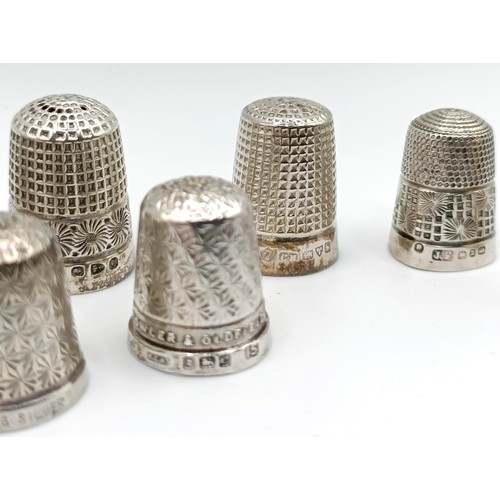 315 - Two silver thimbles, Charles Horner, seven others (9)