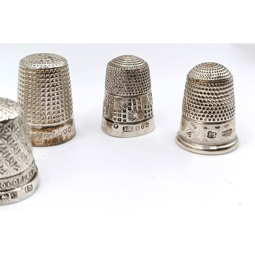 315 - Two silver thimbles, Charles Horner, seven others (9)