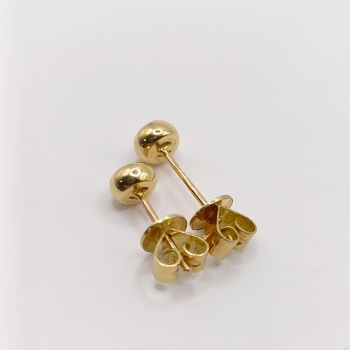 354 - A pair of 18ct gold and diamond ear studs...