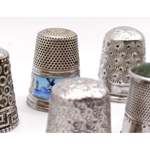 416 - A silver thimble, Charles Horner, and eight  others (9)