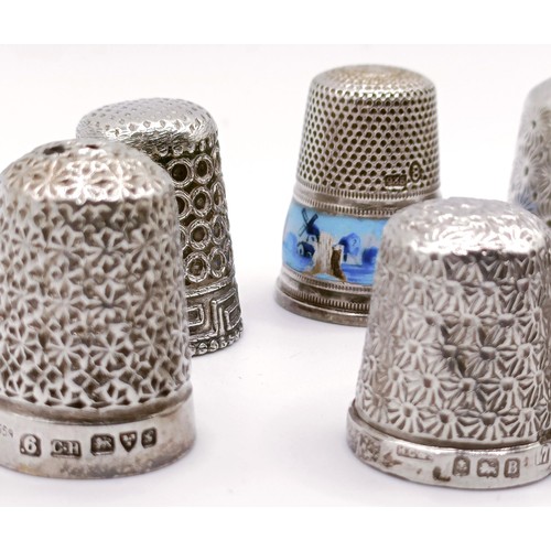 416 - A silver thimble, Charles Horner, and eight  others (9)