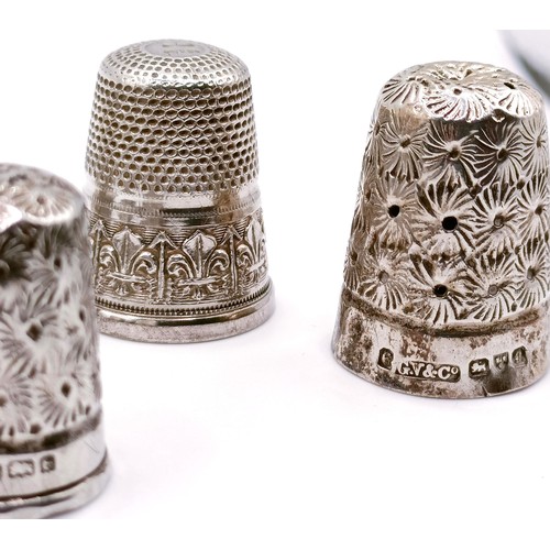 416 - A silver thimble, Charles Horner, and eight  others (9)