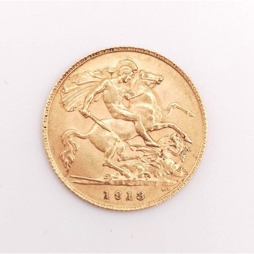 502 - A George V half sovereign, 1913