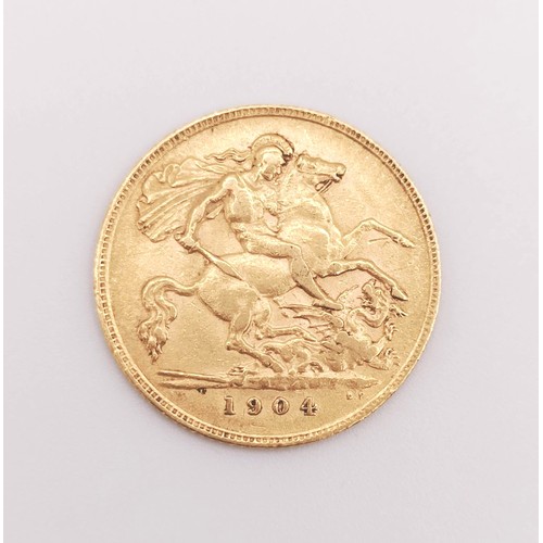 505 - An Edward VII half sovereign, 1904