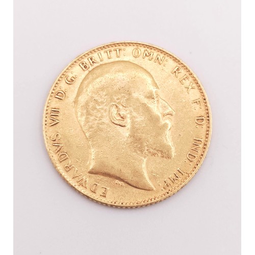 506 - An Edward VII sovereign, 1907