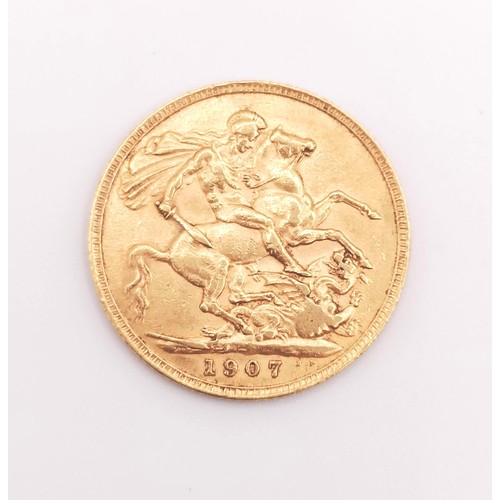 506 - An Edward VII sovereign, 1907