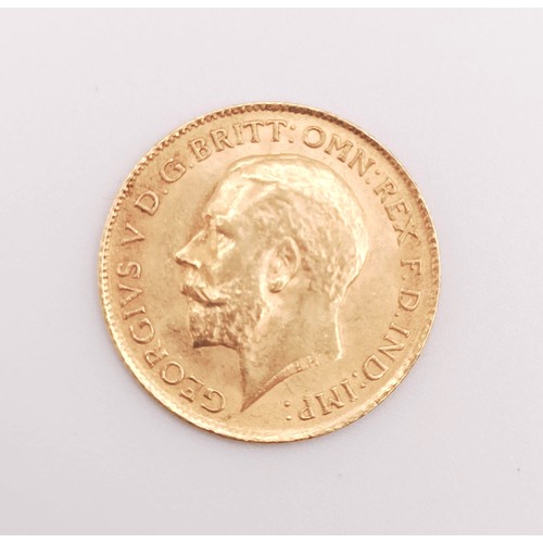 507 - A George V half sovereign, 1915