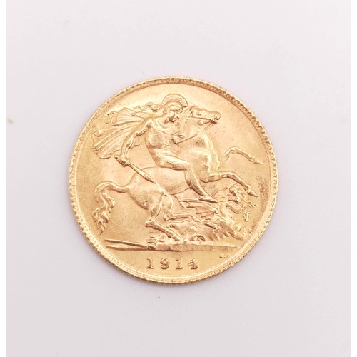 508 - A George V half sovereign, 1914