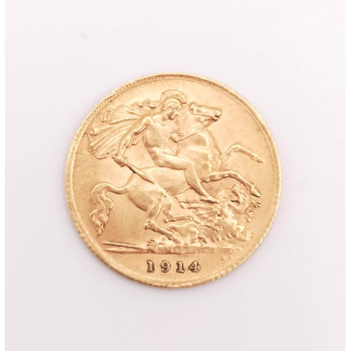 510 - A George V half sovereign, 1914