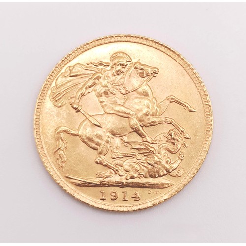 511 - A George V sovereign, 1914