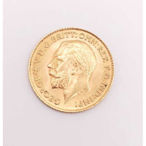 512 - A George V half sovereign, 1914